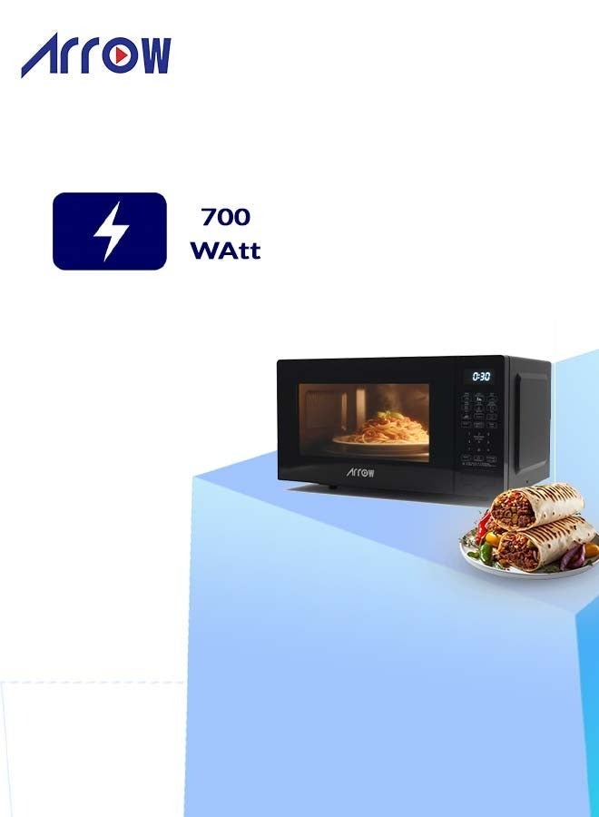 ارو فرن ميكروويف رقمي ارو 20 لتر، 700 وات، 10 مستويات طاقة للميكروويف | RO-20MWBD - Image 3